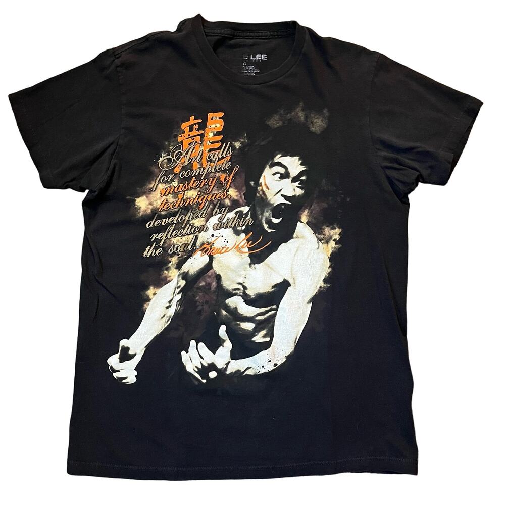 Bruce Lee Adult LG Focused Rage Graphic T-shirt
